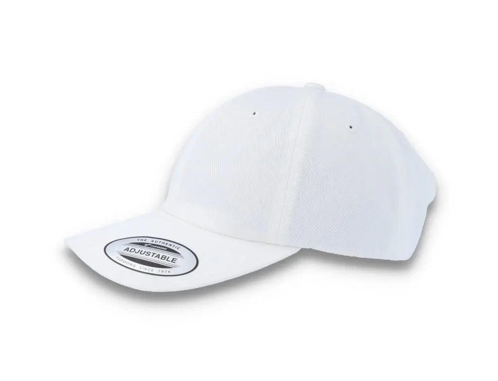 White Dad Cap Low Profile Cotton Twill - Yupoong 6245CM - LOKK
