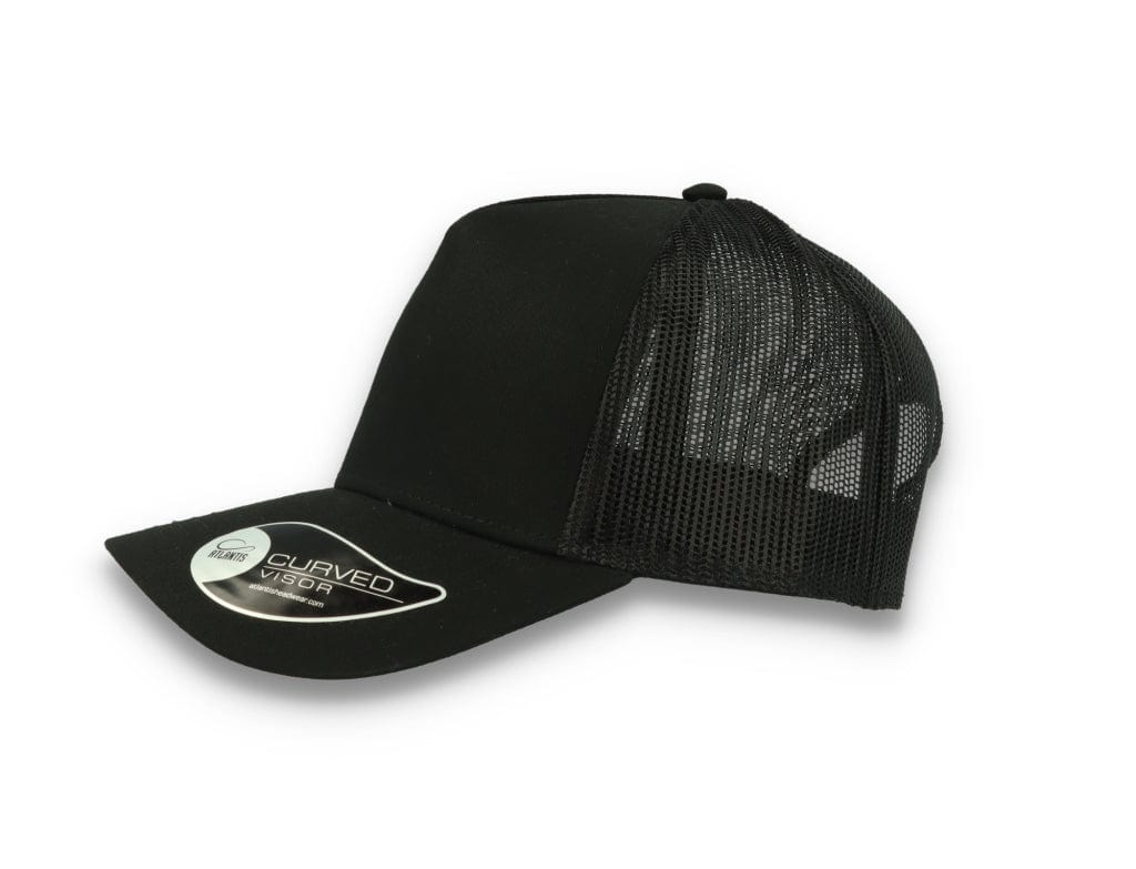 Trucker Cap Black/Black Atlantis Rapper Cotton - LOKK