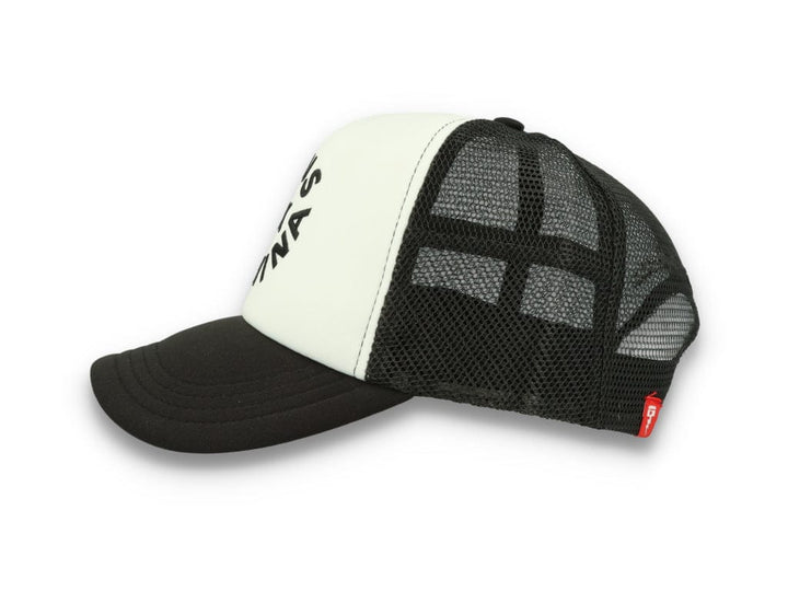 Trucker Cap Black Deus Circle Logo Black/White - LOKK