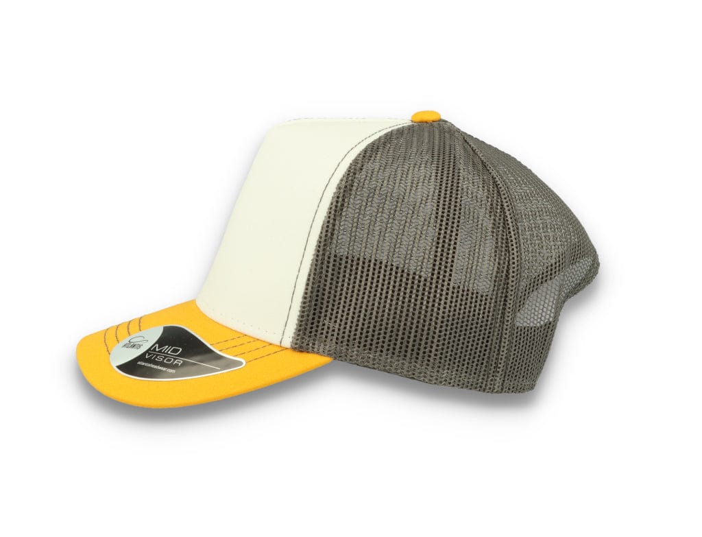 Trucker Cap White/Yellow/Dark Grey Atlantis Rapper Canvas - LOKK
