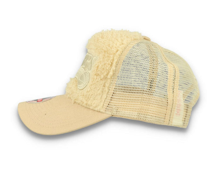 Trucker Cap NBA Sherpa Trucker Philadelphia 76ers Off White - LOKK