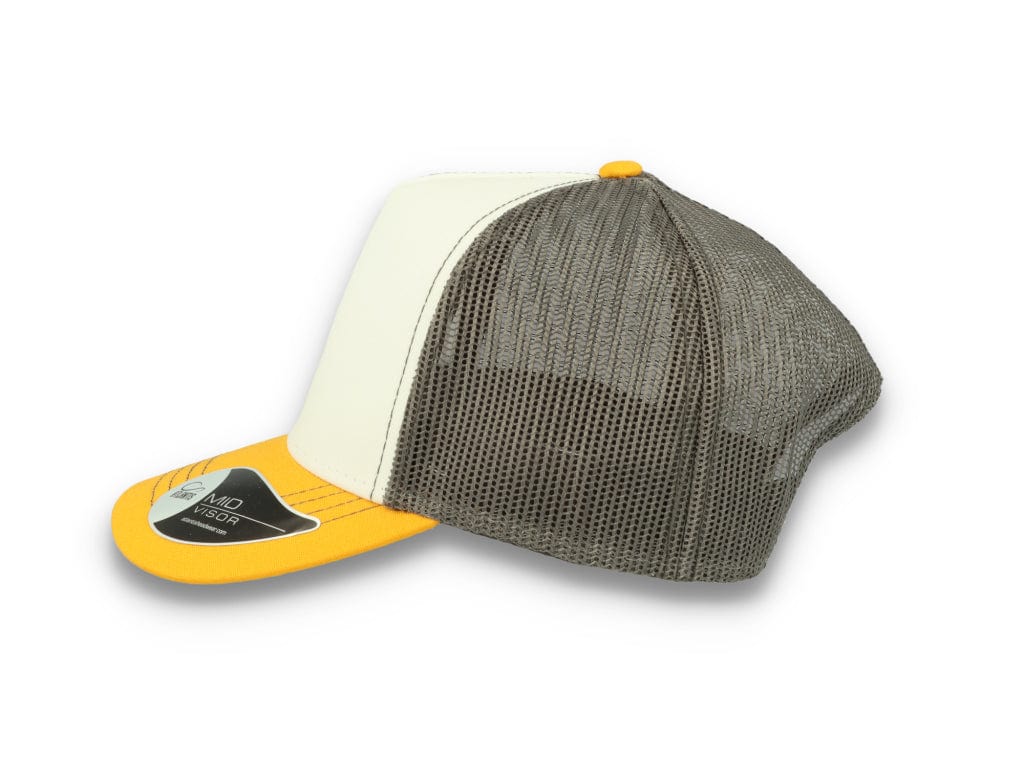 Trucker Cap White/Yellow/Dark Grey Atlantis Rapper Canvas - LOKK