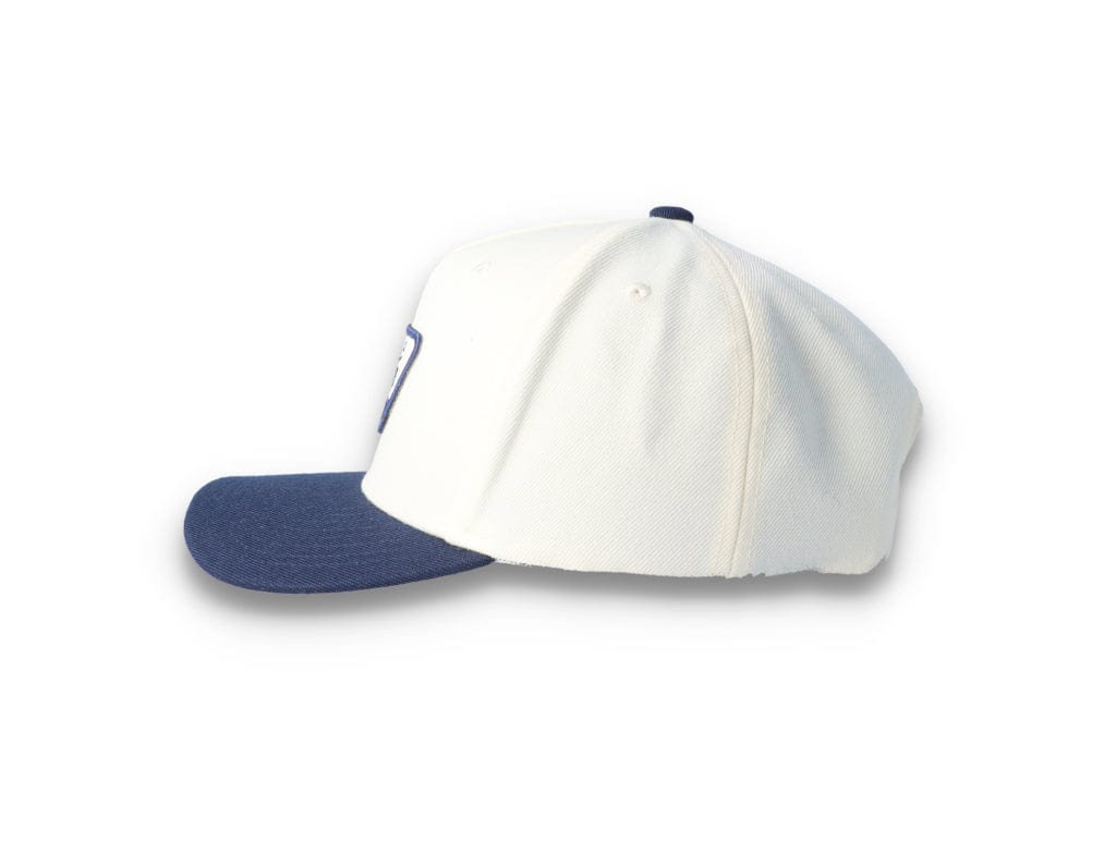 Snapback Cap White/Navy Linwood