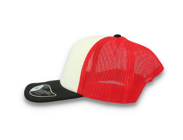 Trucker Cap White/Red/Black Atlantis Rapper Foam - LOKK