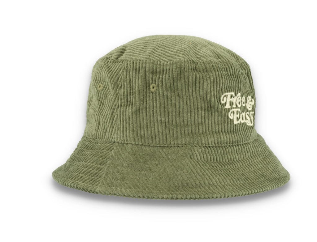 Bucket Hat Olive Green Free & Easy Don't Trip Fat Corduroy