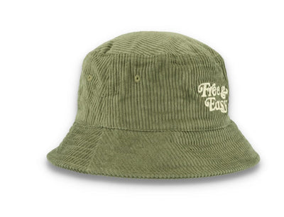 Bucket Hat Olive Green Free & Easy Don't Trip Fat Corduroy