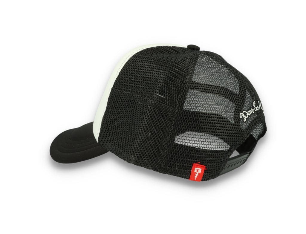 Trucker Cap Black Deus Circle Logo Black/White - LOKK