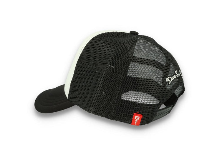 Trucker Cap Black Deus Circle Logo Black/White - LOKK