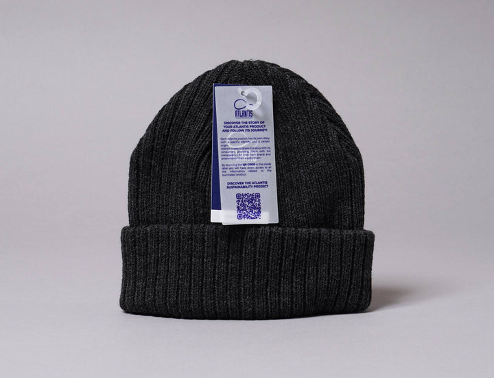 Beanie Fisherman Lue Atlantis Docker M655 Black Melange Atlantis Fisherman Beanie / Black / One Size