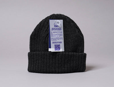Beanie Fisherman Lue Atlantis Docker M655 Black Melange Atlantis Fisherman Beanie / Black / One Size