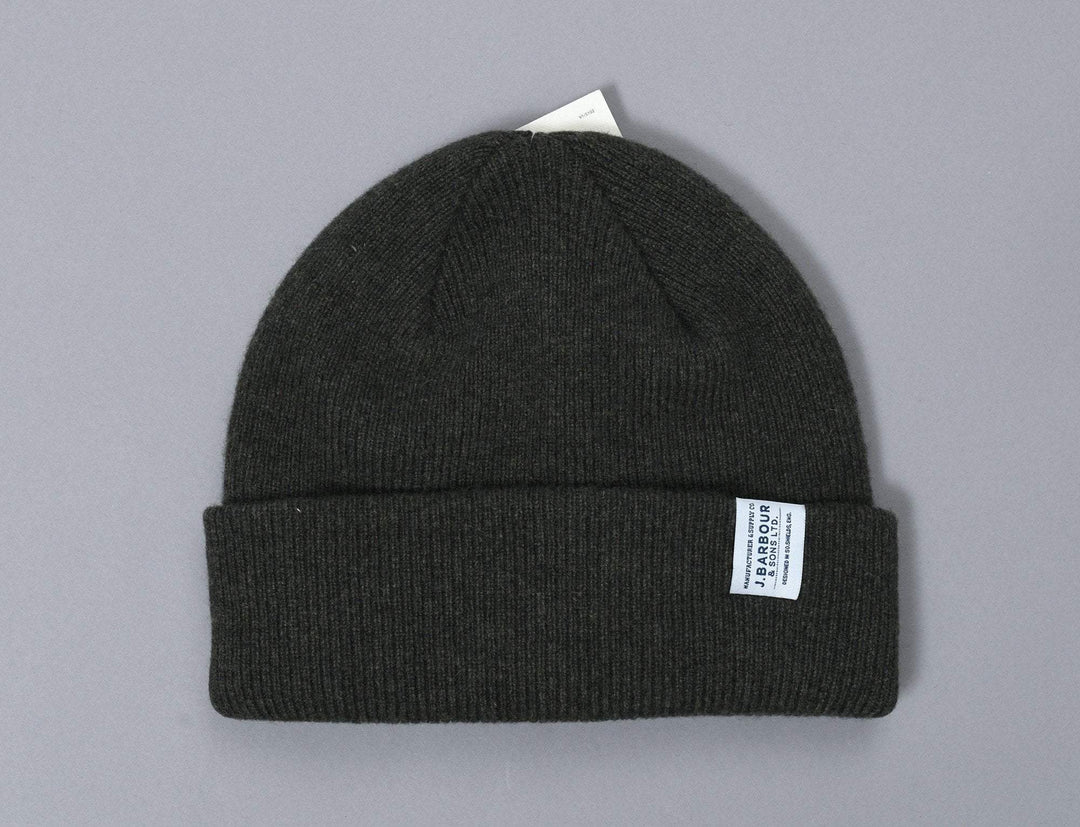 Beanie Cuff Barbour Lambswool Watch Cap Olive Barbour Cuff Beanie / Green / One Size