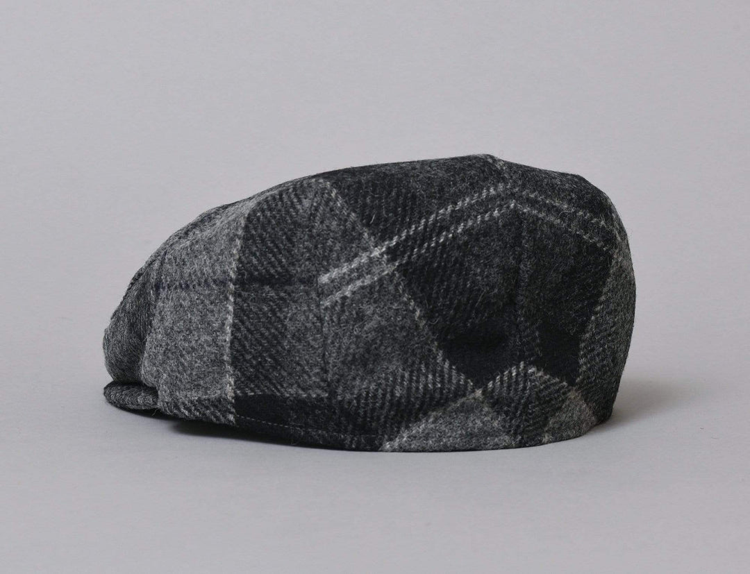 Cap Adjustable Barbour Moons Tweed Cap Black / Grey tartan Barbour