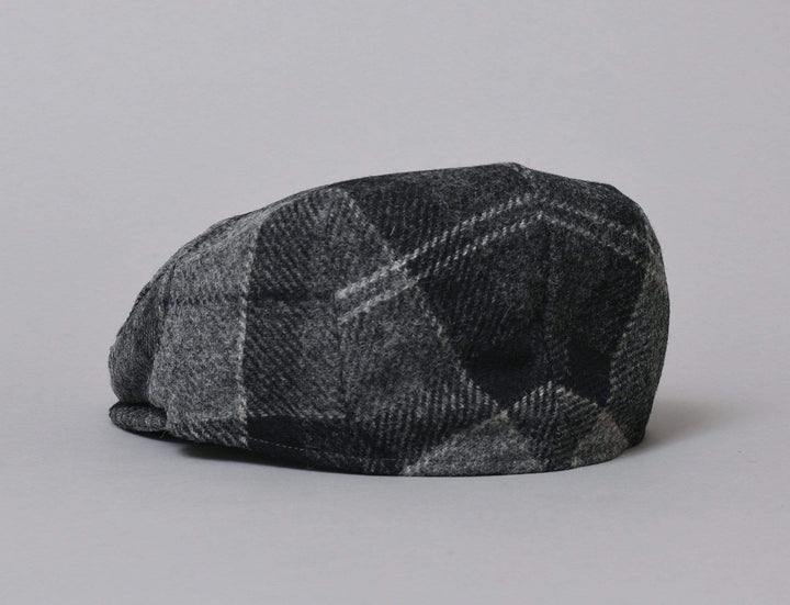 Cap Adjustable Barbour Moons Tweed Cap Black / Grey tartan Barbour