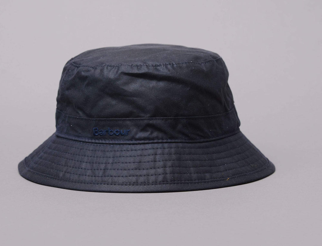 Hat Bucket Barbour Waxed Bucket Hat Navy/Seaweed Barbour
