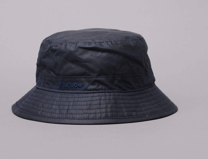 Hat Bucket Barbour Waxed Bucket Hat Navy/Seaweed Barbour
