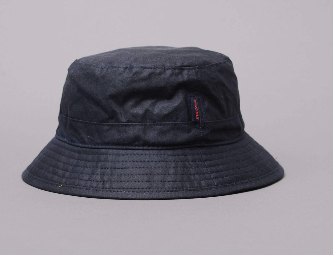 Hat Bucket Barbour Waxed Bucket Hat Navy/Seaweed Barbour