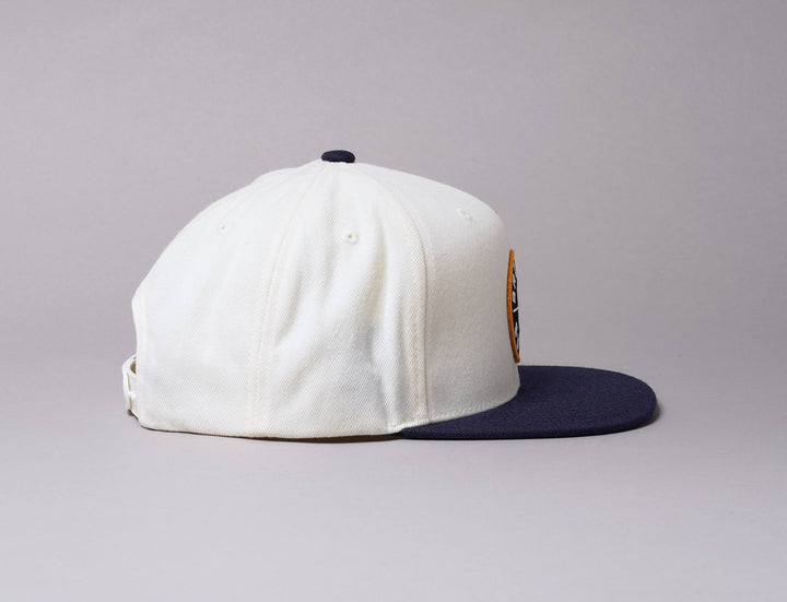 Cap Snapback Brixton Oath III Snapback Off White/Navy/Gold Brixton Snapback Cap / White / One Size