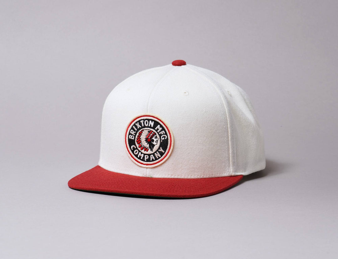 Cap Snapback Brixton Rival MP Snapback Off White/Brick Brixton Snapback Cap / White / One Size