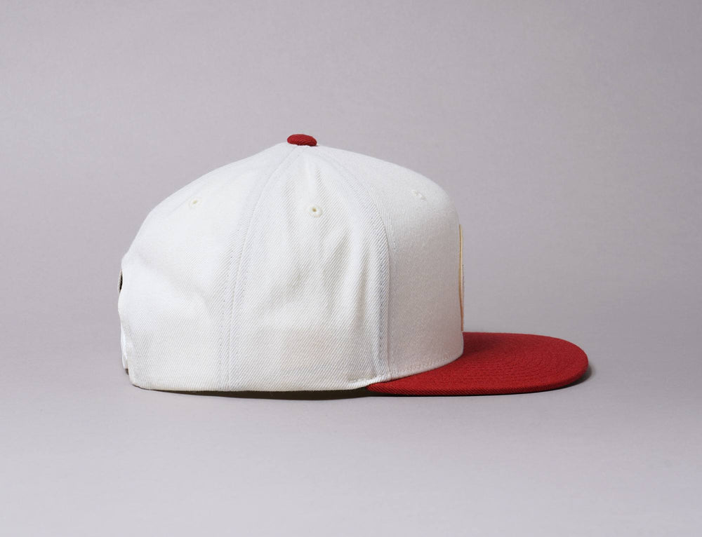 Cap Snapback Brixton Rival MP Snapback Off White/Brick Brixton Snapback Cap / White / One Size