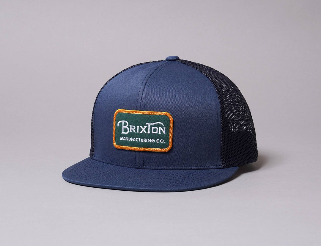 Cap Trucker BRIXTON GRADE MESH CAP - WASHED NAVY/EVERGREEN Brixton Trucker Cap / Navy / One Size
