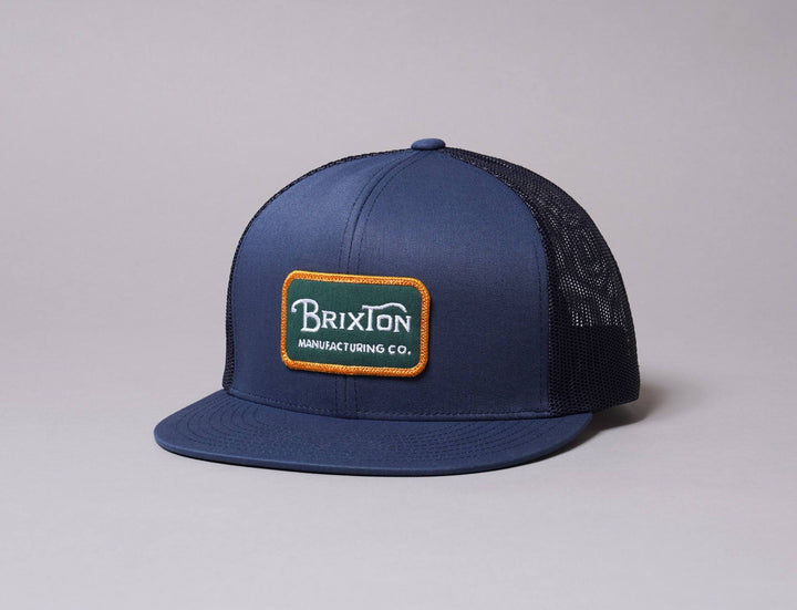 Cap Trucker BRIXTON GRADE MESH CAP - WASHED NAVY/EVERGREEN Brixton Trucker Cap / Navy / One Size