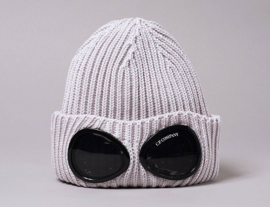 Beanie Cuff C.P. Company Goggle Beanie Hat - Sandshell Merino Wool C.P. Company Cuff Beanie / Beige / One Size