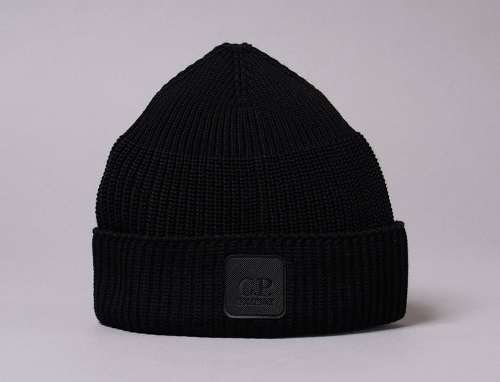 Beanie Cuff C.P. Company Beanie Black Metropolis Series Cotton Logo Badge C.P. Company Cuff Beanie / Black / One Size