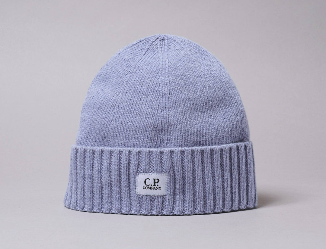 Beanie Cuff C.P. Company Beanie - Blue Fog Merino Wool C.P. Company Cuff Beanie / Blue / One Size