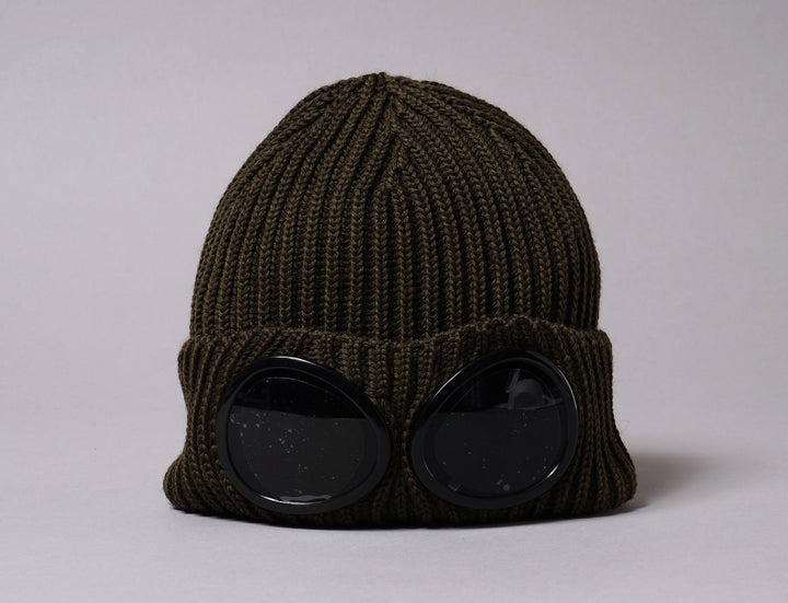 Beanie Cuff C.P. Company Merino Wool Goggle Beanie Resin C.P. Company Cuff Beanie / Green / One Size