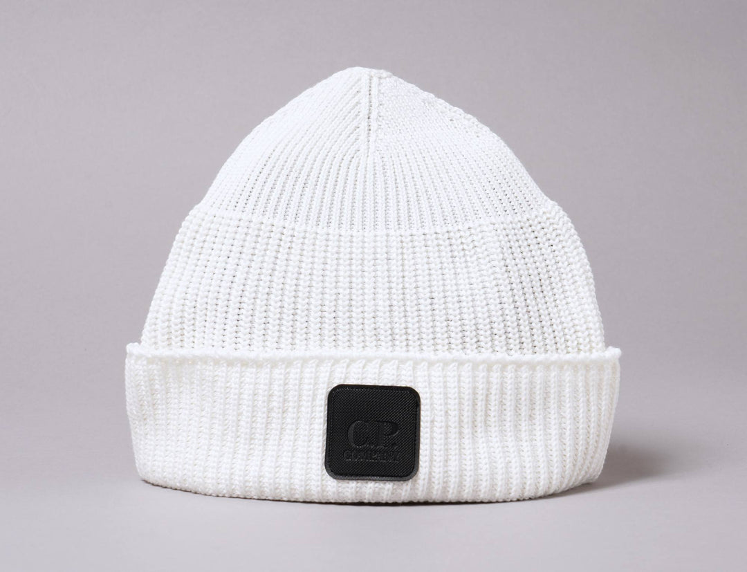 Beanie Cuff C.P. Company Beanie White Metropolis Series Cotton Logo Badge C.P. Company Cuff Beanie / White / One Size