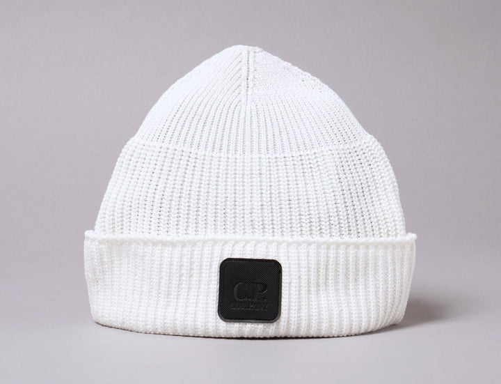 Beanie Cuff C.P. Company Beanie White Metropolis Series Cotton Logo Badge C.P. Company Cuff Beanie / White / One Size