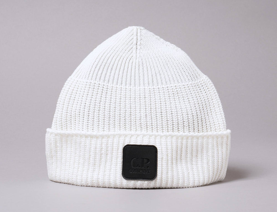 Beanie Cuff C.P. Company Beanie White Metropolis Series Cotton Logo Badge C.P. Company Cuff Beanie / White / One Size