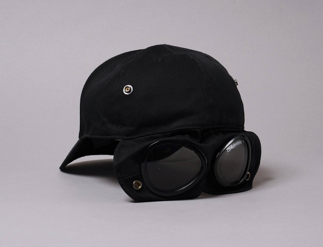 Cap Fitted C.P. Company Goggle Cap Black C.P. Company