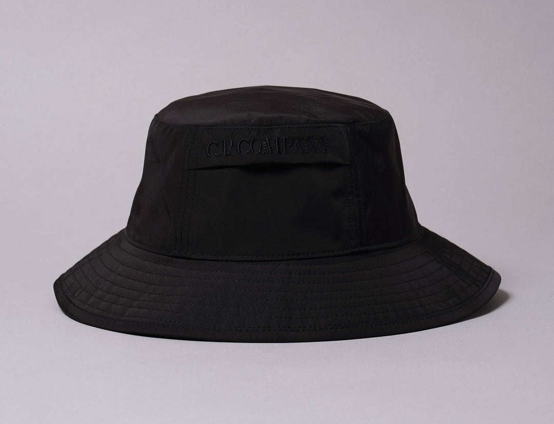 Hat Bucket C.P. Company Bucket Hat Black Chrome Garment Dyed C.P. Company