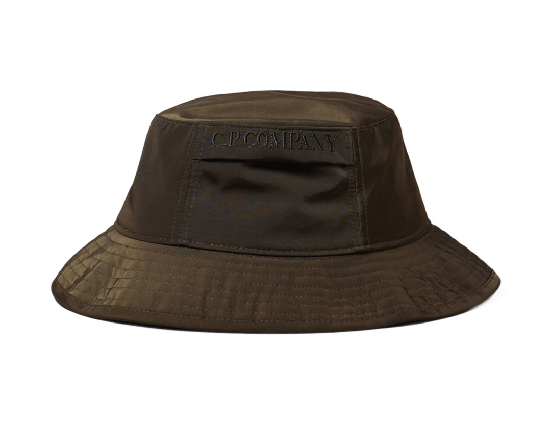 Hat Bucket C.P. Company Bucket Hat Ivy Green Chrome Garment Dyed C.P. Company