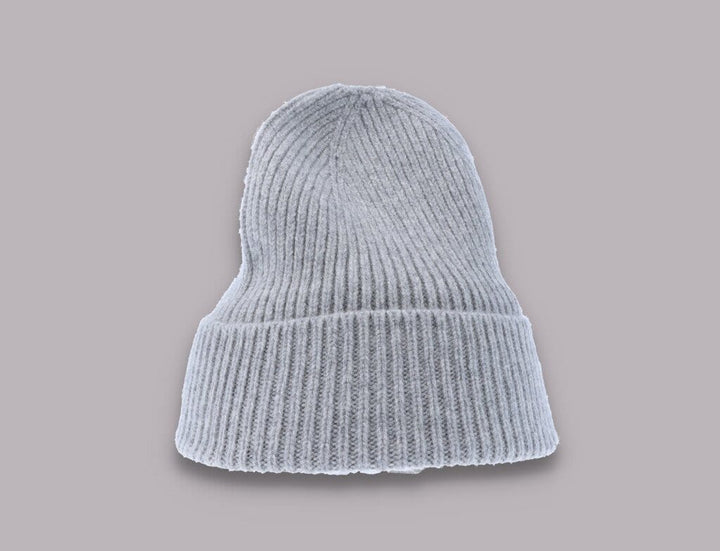 Beanie Cuff Merino Wool Beanie Heather Grey Colorful Standard Cuff Beanie / Grey / One Size