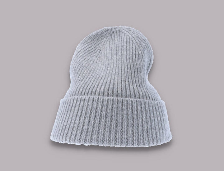 Beanie Cuff Merino Wool Beanie Heather Grey Colorful Standard Cuff Beanie / Grey / One Size