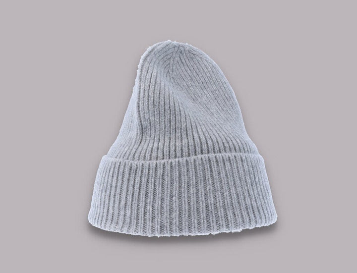 Beanie Cuff Merino Wool Beanie Heather Grey Colorful Standard Cuff Beanie / Grey / One Size
