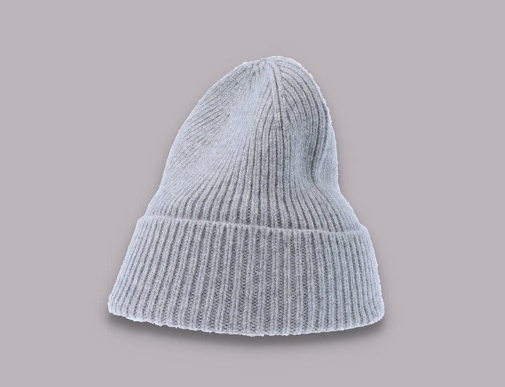 Beanie Cuff Merino Wool Beanie Heather Grey Colorful Standard Cuff Beanie / Grey / One Size