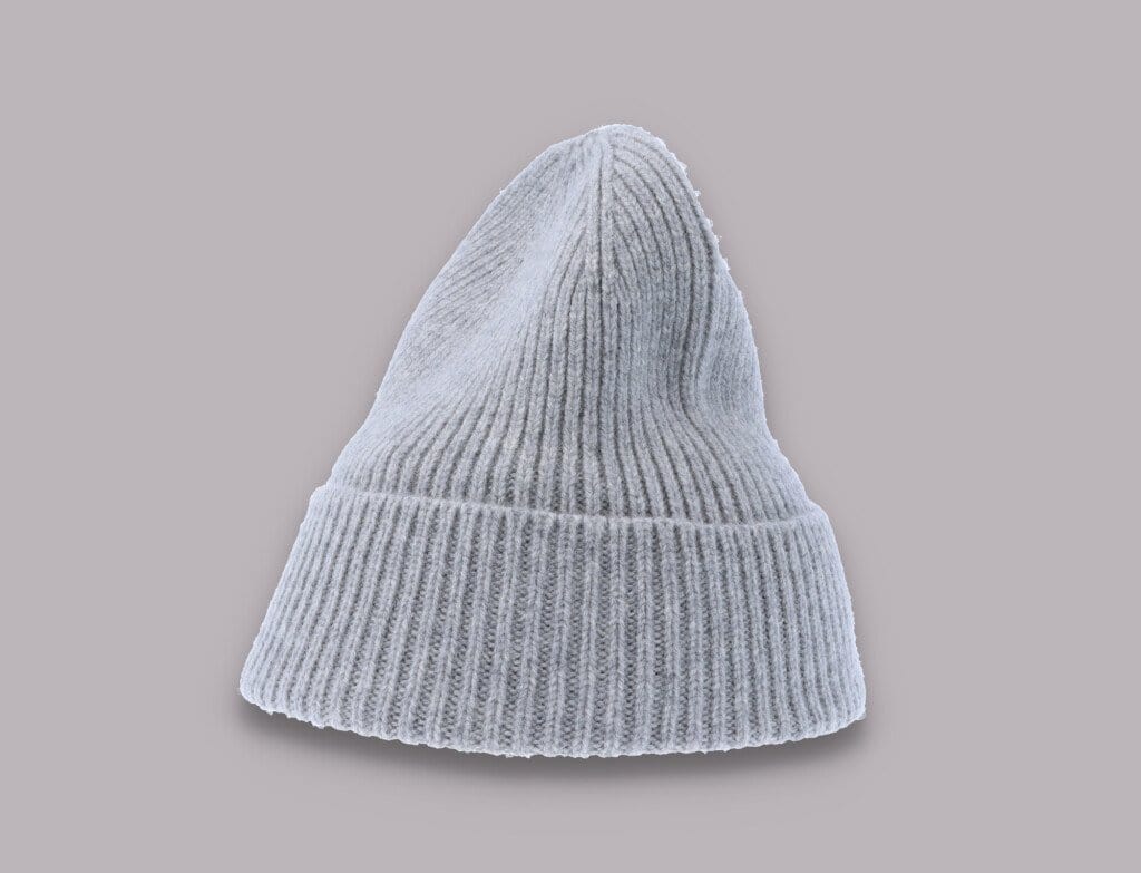 Beanie Cuff Merino Wool Beanie Heather Grey Colorful Standard Cuff Beanie / Grey / One Size