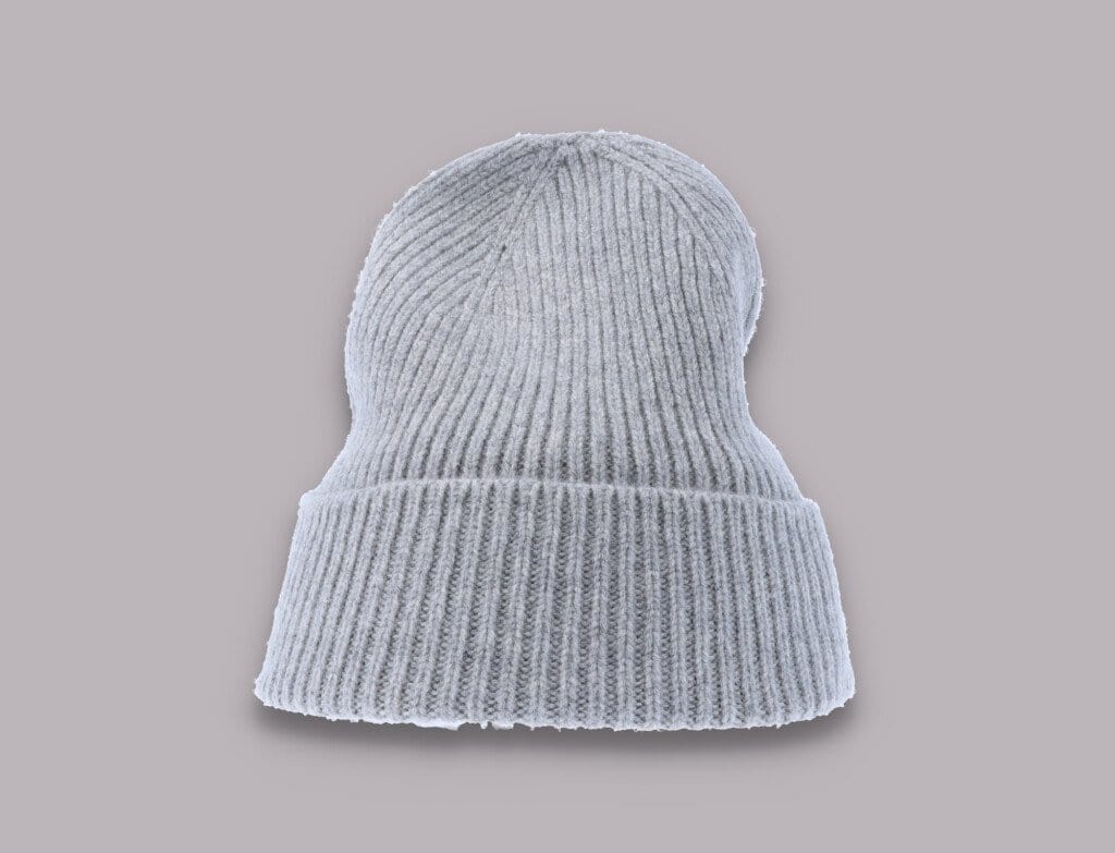 Beanie Cuff Merino Wool Beanie Heather Grey Colorful Standard Cuff Beanie / Grey / One Size
