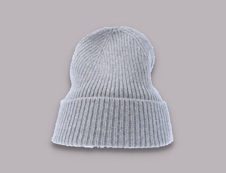 Beanie Cuff Merino Wool Beanie Heather Grey Colorful Standard Cuff Beanie / Grey / One Size