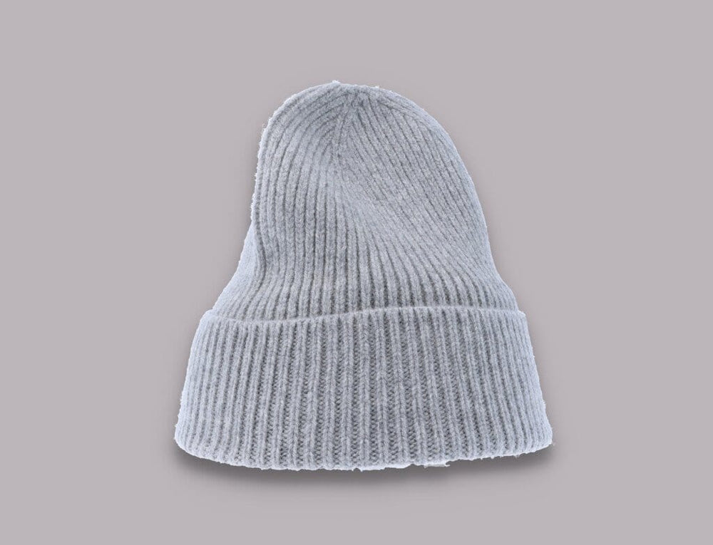 Beanie Cuff Merino Wool Beanie Heather Grey Colorful Standard Cuff Beanie / Grey / One Size