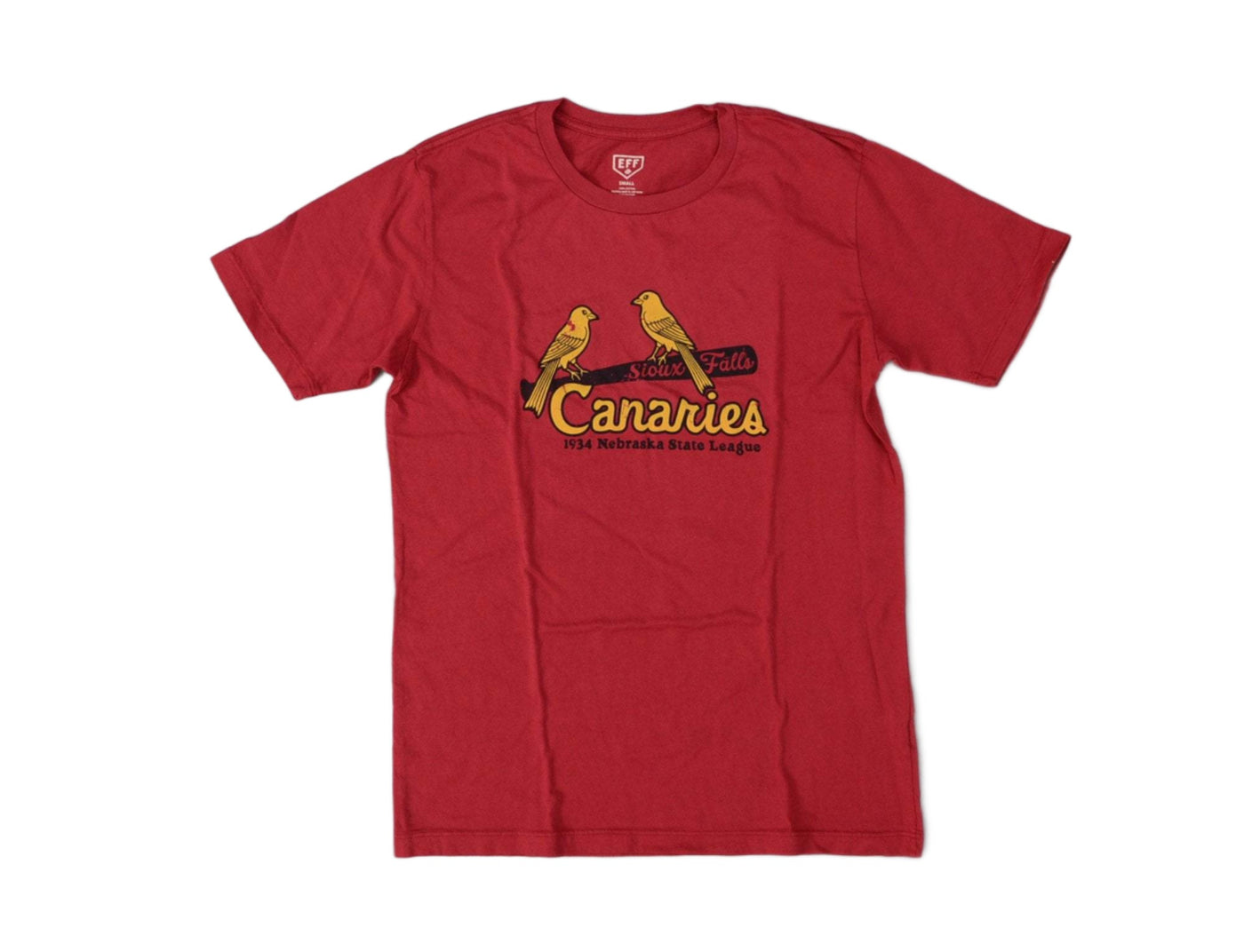 Clothing Tee Ebbets Tee Sioux Falls Canaries Red Ebbets Field Flannels