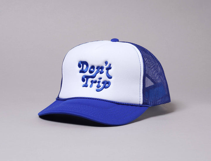 Cap Trucker Trucker Cap Free & Easy Don't Trip White/Blue Free & Easy Trucker Cap / Blue / One Size