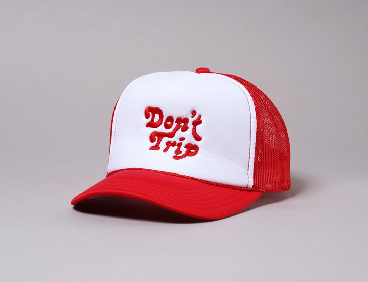 Cap Trucker Trucker Cap Free & Easy Don't Trip White/Red Free & Easy Trucker Cap / Red / One Size