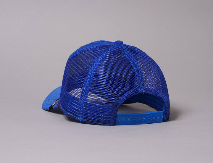 Cap Trucker Goorin Trucker Cap AMERICA FOR REAL BLUE Goorin Trucker Cap / Blue / One Size