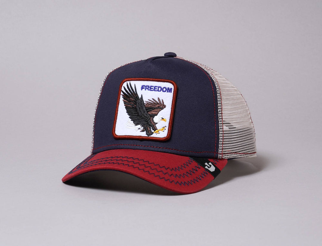 Cap Trucker Goorin Trucker Cap Navy Let It Ring Goorin Trucker Cap / Navy / One Size (55-61 cm)