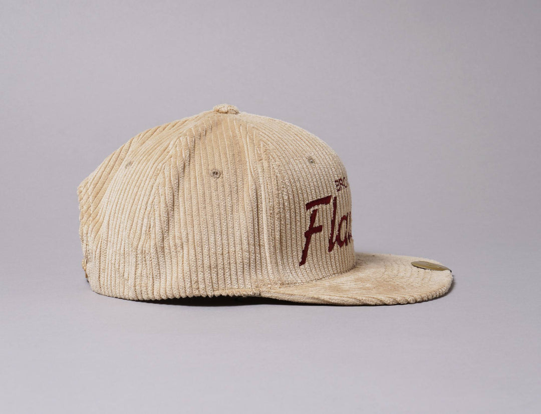 Cap Snapback Hood Snapback Cap The DCT Corduroy Brooklyn Flatbush Khaki/Maroon Hood Hat Snapback Cap / Beige / One Size