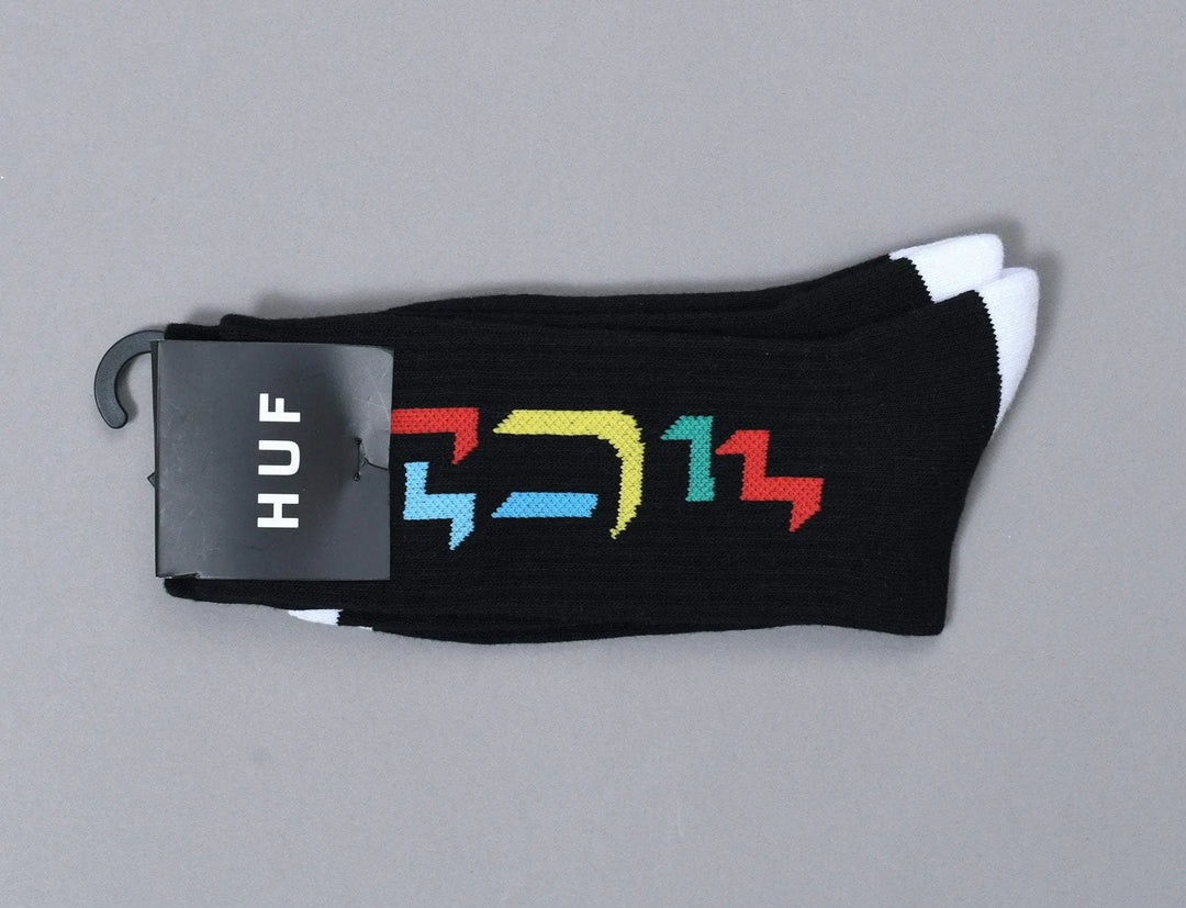 Accessories Socks HUF Outline HUF Crew Sock Black Huf Socks / Black / One Size